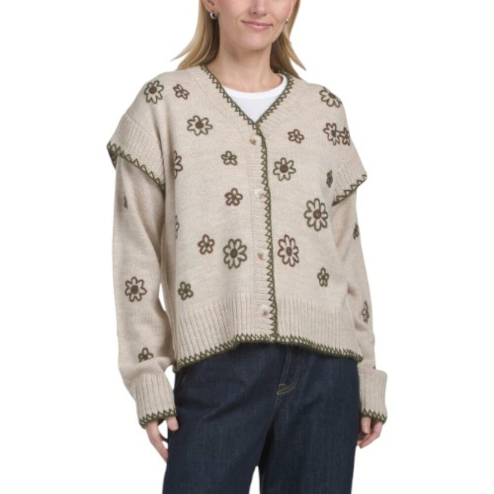 DRIFTWOOD JEANS Floral Cardigan